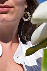 Bridal Collection Tribal Rose Quartz Earrings