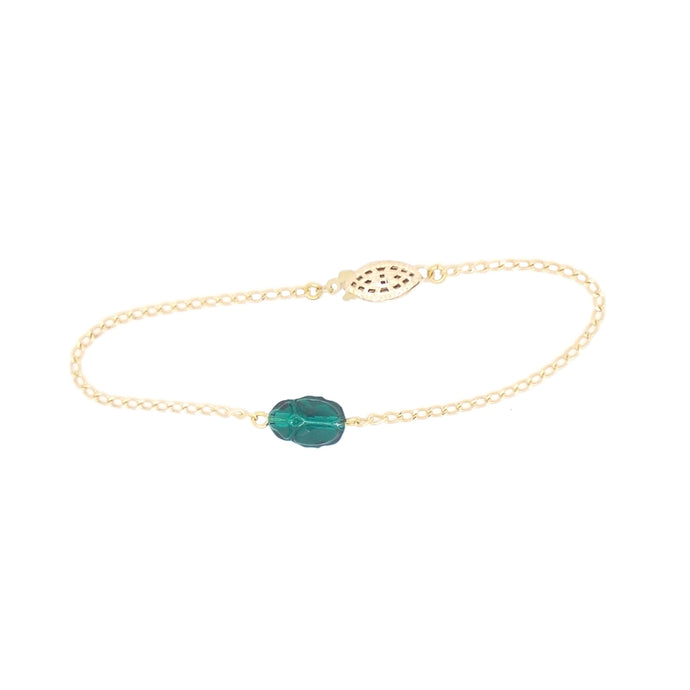 Emerald Scarab Bracelet