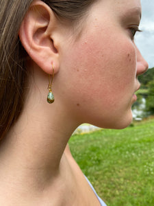 African Turquoise Drop Earrings