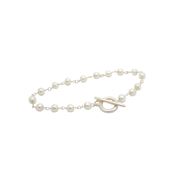 Bridal Collection Silver Pearl Bracelet