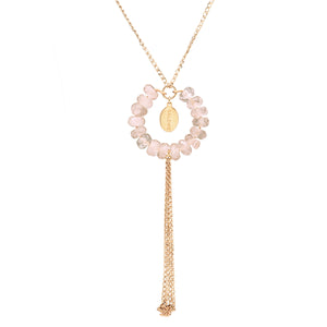 Bridal Collection Tribal Rose Quartz Necklace