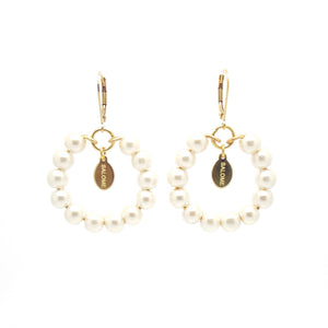 Tribal pearl earrings